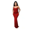 Casual Dresses Women Summer Long Dresstassel Spaghetti Stems Backless Sexy Party Night Clubwear