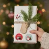 Gift Wrap 500Pcs 2.5cm Santa Claus Sticker Christmas Elk Seal Label For Xmas Year Party Box Packing Decor Adhesive Lablel