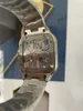 Orologio svizzero da uomo al quarzo Ronda 4S20 completamente ghiacciato, grande lunetta con diamanti, quadrante scheletrato, bracciale in acciaio con diamanti, Super Edition