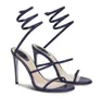 Perfetto Sandalo da donna con strass Scarpe estive Margot Sandali gioiello Scarpe da donna celo Tacco a serpente in cristallo Strappy Tacchi a spillo alti Lady Eleganti décolleté di marca