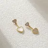 Ohrstecker Luxus Zirkon Perlmutt 2023 Personalisiertes Aretes Herz Design für Frauen Schmuck Geschenke