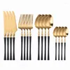 Dinnerware Sets Silver Household Cutlery Set Kitchen Stainless Steel Creative Fork Knife Spoon Flatware High Quality Utensils