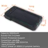 Solar Power Bank Portable 30000MAH Charger 2USB Waterdichte externe batterijlader zaklamp voor iPhone Xiaomi Samsung