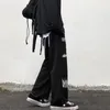 Heren Broeken Aolamegs Gothic Mannen Japanse Casual Joggingbroek Graffiti Anime Punk Hippie Wijde Pijpen Broek Harajuku High Street Streetwear 230309