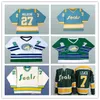 Mentille personnalisée 1970S California Golden Seals 27 Gilles MELOCHE 7 Reggie Leach Vintage Jersey cousé blanc bleu vert jaune alternative