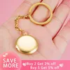 Keychains Mirror Polish Stainless Steel Round Po Locket Pendant For Womens Lovers Friends Car Key Jewelry 10Pcs/Lot