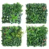 Dekorativa blommor 50x50 cm Artificial Green Wall Landscape Home Garden Jungle Decoration Super växter som hänger gräsgrönska paneler