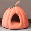 Cat Beds Furniture Kennel Winter Warm Fully Enclosed Comfortable Sleeping House Pumpkin Nest Pet Bed Supplies 230309