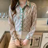 Women's Polos Printed Autumn Women Shirt Long Sleeve Elegant Office Ladies Work Wear Casual Female Blouse Tops Buttons Fashion 2023