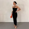 Casual jurken mozision sexy backless maxi jurk voor vrouwen gewaad winter off-shoulder mouwloze bodycon ruched lange vestido