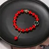 Charm Bracelets In Fashion Simple Retro Niche Design Red Handmade Beaded Bracelet For Women Jewelry Gift