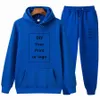 Mens Tracksuits Custom Printed Womens Sweatshirt Set Harajuku Men DIY Your Favorite Po or Hoodie Fashion Unisex Clothing Pul 230308