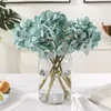 Flores decorativas 5pcs de alta simulação de buquê único colorido bordado bordado decoração de casamento pography panop ploth home Party Party