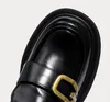 Designer Women 4760 Black Little Shoes Preppy Style äkta läder Bekväma lägenheter Fashion Leisure Walking Party Wedding Outdoor Loafers