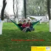 44 Colors Nylon Hammock With Rope Carabiner Outdoor Parachute Cloth Hammock Foldable Field Camping Swing Hanging Bed BC