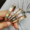 Bangle vintage Crystal Cuff Open Punk Cool for Women Luxury Jewelry Designers Ins Moda