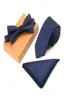 Slim Tie Set Men Bow Tie and Pocket Square Gusleson Bowtie Slitte Cravate Handkuft Papillon Man Corbatas Hombre Pajarita H1014577543