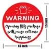 Emballage cadeau Null 500 pcs / 1 rouleau d'étiquettes d'avertissement rondes autocollants d'emballage cadeau papeterie adhésif scellage papier de cuisson