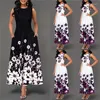 Casual Dresses Hirigin ärmelloses O-Ausschnitt Blumendruck Frauen Vestidos Sexy, figurbetontes Kleid Sommer 2023 Boho Maxi Bürodame