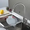 Rubinetti della cucina Spazzolato Ruota Collo Rubinetto per lavello Miscelatore monocomando girevole per bagno Miscelatore freddo Rubinetto monoforo in acciaio inossidabile