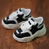 Doll Accessories SD/BJD 1/4 1/6 bjd doll shoes Dad shoes versatile thick soled sneakers small white shoes men and women black and white multicol 230309