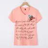 Dames t shirts zomer v-hals korte mouwen Engels handgemaakt kralen vlinderpatroon 2023 t-shirt vrouwelijke mode casual top