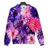 Men's Hoodies Colorful Floral Dress Hoodie Harajuku 3D Sweatshirt Print Street Casual 4XL Hip Hop Hooded Top Full Large Front Pocket