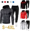 Survêtements pour hommes survêtement décontracté pour hommes printemps automne mode hommes veste et pantalons de survêtement deux pièces ensembles vêtements de sport grande taille vêtements pour homme 230309