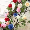 Decorative Flowers 178cm Long Artificial Rose Ivy Vine Wedding Decor Real Touch Silk Garland String With Leaves For Home Hanging