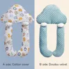 Kuddar Cartoon Baby Nursing Pillows Born Born Head Protector Sängkläder Sovform Borttagbar Justerbar Baby Soothing Cushion 230309