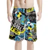 Mäns shorts Fotbollsfotbollsmönster Leisure Vacation Surf Board Surfing Beach Trunks Swimming Wear Bermudas Masculina Badkläder 230308