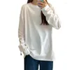 Women's T Shirts 2023 Autumn Long Sleeve T-shirt Women Basic Tee Shirt Oversize Casual O-Neck Tshirt Plus Size Size 3XL 4XL 5XL