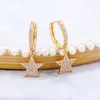 Orecchini a cerchio Sipengjel Mini zircone stella dangle punk geometrica ciondolo per donna festa 2023 regalo di gioielli