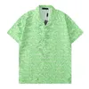 2023 Summer Mens Abstract printed Shirts Designer Men women Fashion Flower Hawaiian silk Business shirt Casual Shirts Slim Fit Short Sleeve