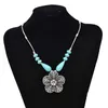 Chaînes Vintage évider fleur femmes pendentif collier pour bohème ethnique fête bijoux de mode