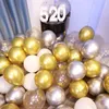 Inne imprezy imprezowe 100 sztuk metalowe balony różowe balon przyjęcie urodzinowe Zapasy ślubne Dekoracja Baby Shower Hel Balls Air Confetti Balon 230309