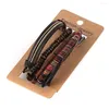 Bangle Hzman веревочный кожа деревянные бусинки этнический племенный браслет для мужчин женщин пара мультислойных браслетов для оберток