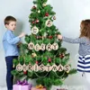 Promoção de decorações de Natal! 50pcs Diy artesanato de madeira redonda com corda para pintar ornamentos pendurados inacabados em branco natural