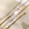 Kettingen 18K Gold vergulde zirkoon Cubaanse ketting ketting voor vrouwen roestvrijstalen sieradenkraag de Moda Mujer Rebajas y Envio gratis geschenk