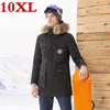 Men's Down Size White Duck Big Plus Fertilizer XL 10xl 9xl Jacket Extra Large Long Fur Collar Parka Woman