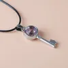 Kettingen schattige sleutelhanger kettingen voor vrouwen romantisch rood blauw kristal kawaii lolita ketting verjaardag cadeau voor vriendin sieraden