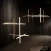 Lustres nórdicos lustres de luxo nórdico minimalista villa sala de estar de decoração de decoração de luminária interna de teto
