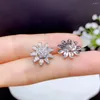 Boucles d'oreilles KJJEAXCMY bijoux fins 925 argent Sterling incrusté Mosang diamant femme fille Daisy oreille Support détection