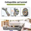 Chat Jouets Pliable Tunnel Tube Pet 59 "Longueur Jouer Grand Cachette Durable pour Furet Rat Sucre Planeur Lapin 230309