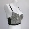 Women's Tanks Europe And America Fashion Lady Elegant Sexy Underwear Performance Costume Bright Diamond Beaded Bra Wrap Women Camisole