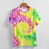 Magliette da uomo T-shirt Tie Dye Pattern G Grafica casual Tempo libero Taglia USA Vintage