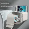 Toilet Paper Holders Induction Holder Shelf Automatic Rack Wall Mounted Storage Box Dispenser Bathroom Accessories 230308