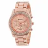 Montres-bracelets genève 2023 Quartz montre pour femme trois yeux perceuse acier inoxydable métal montres placage classique cristal robe