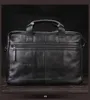 Портфазы роскошные мужчины подлинная кожаная портфель Business Bag кожаная сумка для ноутбука 15,6 дюйма в офисной пакети