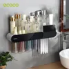 Tandenborstelhouders ecoco magnetische adsorptie omgekeerde houder automatische tandpasta squeezer dispenser opslagrek badkamer accessoires dgghr 230308